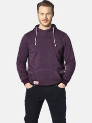 Jan Vanderstorm Kapuzensweatshirt BLANKARD Dunkelrot/Lila/Rosa