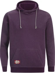 Jan Vanderstorm Kapuzensweatshirt BLANKARD Dunkelrot/Lila/Rosa