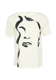 Kurzarmhemd T-Shirt mit Frontprint - Gerade