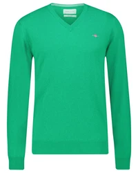 Gant Strickpullover Superfine Lambswool V-Neck Türkis/Grün/Neonfarben