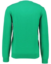 Gant Strickpullover Superfine Lambswool V-Neck Türkis/Grün/Neonfarben