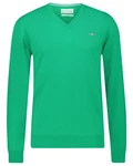 Gant Strickpullover Superfine Lambswool V-Neck Türkis/Grün/Neonfarben