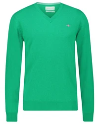 Gant Strickpullover Superfine Lambswool V-Neck Türkis/Grün/Neonfarben