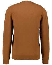 Gant Strickpullover Superfine Lambswool V-Neck Orange/Braun