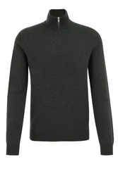 WE Fashion Sweater Dunkelgrau/Grau/Dunkelgrün