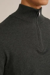 WE Fashion Sweater Dunkelgrau/Grau/Dunkelgrün