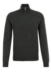 WE Fashion Sweater Dunkelgrau/Grau/Dunkelgrün