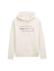 TOM TAILOR Denim Sweatshirt Hoodie Regular Fit Beige/Grau
