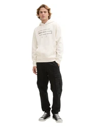 TOM TAILOR Denim Sweatshirt Hoodie Regular Fit Beige/Grau