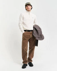 Gant Strickpullover Herren Troyer Creme/Khaki/Weiß/Beige