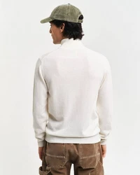 Gant Strickpullover Herren Troyer Creme/Khaki/Weiß/Beige