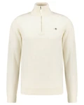 Gant Strickpullover Herren Troyer Creme/Khaki/Weiß/Beige