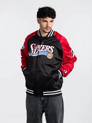 Mitchell & Ness Collegejacke NBA Lightweight Satin Jacket Rot/Schwarz/Rosa/Grau/Orange