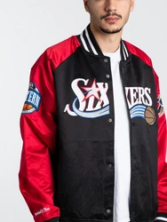 Mitchell & Ness Collegejacke NBA Lightweight Satin Jacket Rot/Schwarz/Rosa/Grau/Orange