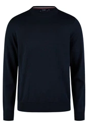 HECHTER PARIS Strickpullover mit Rundhals-Ausschnitt Dunkelblau/Blau