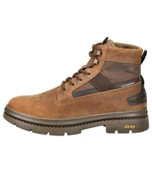 Jeep Stiefelette Schnürstiefelette Braun/Dunkelbraun/Beige