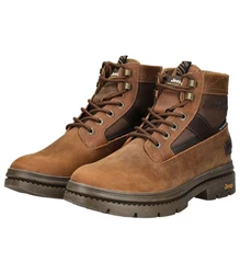 Jeep Stiefelette Schnürstiefelette Braun/Dunkelbraun/Beige