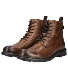 Jeep Stiefelette Schnürstiefelette Braun/Dunkelbraun/Beige