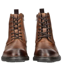 Jeep Stiefelette Schnürstiefelette Braun/Dunkelbraun/Beige