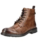 Jeep Stiefelette Schnürstiefelette Braun/Dunkelbraun/Beige