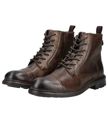 Jeep Stiefelette Schnürstiefelette Dunkelbraun/Braun