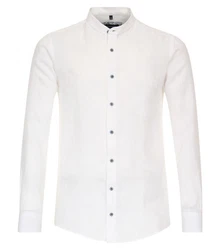 CASAMODA Langarmhemd Freizeithemd uni Weiß/Creme