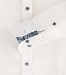 CASAMODA Langarmhemd Freizeithemd uni Weiß/Creme