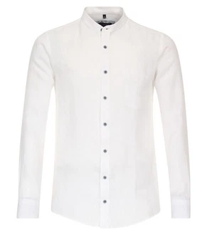 CASAMODA Langarmhemd Freizeithemd uni Weiß/Creme
