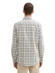 TOM TAILOR Hemd Grau/Khaki/Blau/Weiß