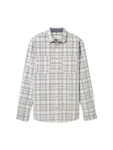 TOM TAILOR Hemd Grau/Khaki/Blau/Weiß