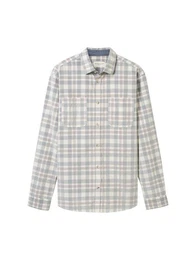 Kurzarmshirt Cordhemd mit Karomuster - Regular Fit
