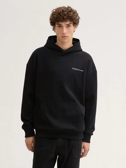 TOM TAILOR Denim Sweatshirt Hoodie Schwarz