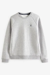 Sweatshirt Sweatshirt mit Rundhalsausschnitt (1-tlg)