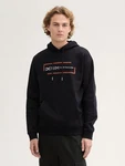 TOM TAILOR Denim Sweatshirt Hoodie mit Print Lila/Orange/Schwarz/Beige