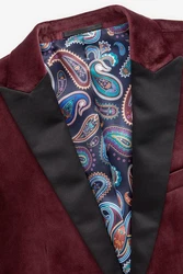Next Sakko Slim Fit Blazer Dunkelrot/Bordeaux/Rot