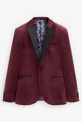 Next Sakko Slim Fit Blazer Dunkelrot/Bordeaux/Rot