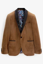 Next Sakko Slim Fit Blazer Braun/Beige