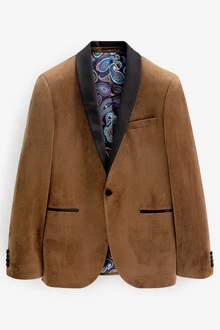 Next Sakko Slim Fit Blazer Braun/Beige