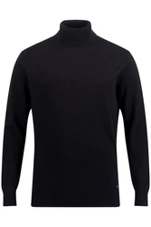 JP1880 Rundhalspullover Rollkragenpullover Dunkelblau/Schwarz