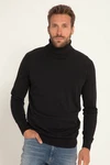 JP1880 Rundhalspullover Rollkragenpullover Dunkelblau/Schwarz