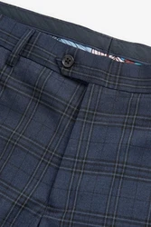 Next Karierter Skinny-Fit-Anzug Hose Dunkelblau/Grau/Hellblau/Blau