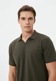 T-Shirt Kurzrmelig V-Kragen Polo Tshirt
