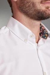 Next Langarmhemd Signature Hemd mit Besatz 