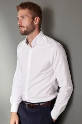 Next Langarmhemd Signature Hemd mit Besatz 