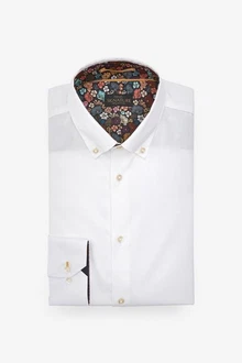 Next Langarmhemd Signature Hemd mit Besatz Next Langarmhemd Signature Hemd mit Besatz