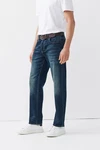 Next Straight-Jeans Authentische Straight Fit Jeans mit Gürtel Blau/Dunkelblau