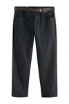 Next Straight-Jeans Authentische Straight Fit Jeans mit Gürtel Dunkelblau/Blau/Hellblau Next Straight-Jeans Authentische Straight Fit Jeans mit Gürtel Dunkelblau/Blau/Hellblau