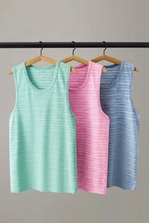 Next Print-Shirt Strukturiertes Trägertop 3er-Pack Mischfarben/Hellblau/Türkis