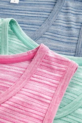 Next Print-Shirt Strukturiertes Trägertop 3er-Pack Mischfarben/Hellblau/Türkis