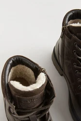 Next Stiefel mit Reißverschluss Schnürstiefelette Braun/Dunkelbraun/Dunkelgrün/Grau